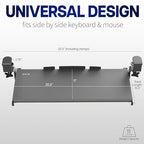 VIVO Large Clamp-on Computer Keyboard and Mouse Under Desk Slider Tray, 27 x 11 inch Pull Out Platform Drawer, Dark Wood, MOUNT-KB05D - color: Dark Walnut, size: 27 inch