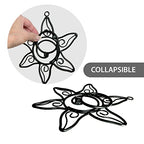 Lily’s Home Southwestern Sun Decorative Votive Candle Tea Light Wall Mount Sconces, Black Steel, with Clear Glass Tealight Candle Holders, Set of 2 - color: Southwestern Sun