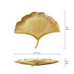 Metal Jewelry Dish, Small Leaf Shaped Ring Holder Jewelry Organizer, Trinket Dish Vanity Tray for Dresser Christmas Birthday Wedding Gifts Large Ginkgo-Gold - color: Large Ginkgo-Gold