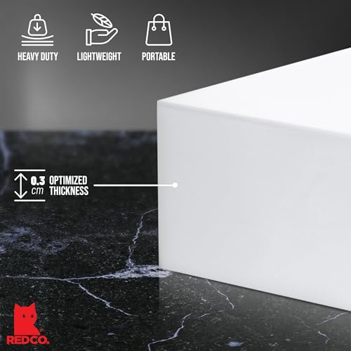 Red Co. Set of 3 Glossy White Acrylic Cube Display Nesting Risers with Hollow Bottoms - color: White, size: 6",7",8" - 1 pack