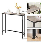 HOOBRO Narrow Console Table, 29.5" Small Entryway Table, Thin Sofa Table, Side Table, Display Table, for Hallway, Bedroom, Living Room, Foyer, Greige and Black BG75XG01 - color: Greige + Black