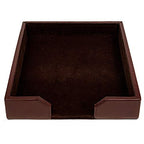 DACASSO Bonded Leather Desktop Letter Tray - Luxury Letter Holder & Paper Organizer for Desk - Office Organization & Executive Desk Decor - (Dark Brown)