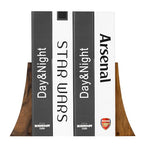 TILISMA Bookends for Heavy Books – Walnut Wood Book Ends for Shelves – Heavy Duty Bookends to Hold Books – Decorative Book Ends for Home Library – Wooden Bookend for Shelf - Bookshelf Accessories