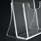 HIIMIEI Brochure Holder 8.5 x 5.5 inches, Acrylic Flyer Holder with 2 Pack, Plastic Stands for Displaying Magazines, Pamphlets, Literature, Brochures, Booklets, Menu - size: 8.5''x5.5''