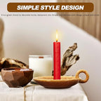 Ceramic Candle Plate Holder Decorative Candle Stand for Dining Table Spa Incense Cones Wedding Home Decor Khaki