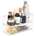 JessLab Acrylic Organizer, 2PK Cube Sections Makeup Organizer for Drawer, Makeup Organizer for Vanity, Countertop, Bathroom, Kitchen and Cabinet Storage(1+1 Compartment) - style: 1+1 Compartment