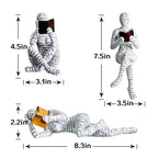 Reading Lady Statue, Lady Statue Decorative Female Figurine Thinker Statue Aesthetic Sculpture for Room, Bookshelf, Desk, Modern Abstract Decor - style: D