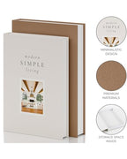 Beautiful Decorative Books - Set of 2 Boxes Enhance Your Coffee Table, Bookshelf or Mantel Shelf Decor - Aesthetic Fake/Faux Books for Modern Home Decoration, Photo Storage and as a Keepsake Box