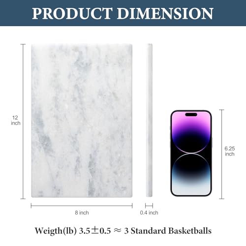 Koville African Natural Marble Cutting Board for Kitchen Pastry Bread, 12" x 8" Genuine Marble Cheese Board Stone Tray for Counter, Bathroom Perfume Tray Jewelry Candle Plate (Namib Fantasy) - color: Namib Fantasy