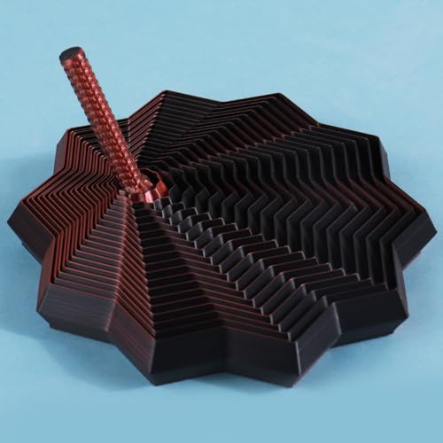 3D Printed Polygonal Spiral Carrot Tower Ornament for Home Living Room Bedroom Office Desktop Funny Desk Decor,Black Red Gradient - color: Black Red Gradient