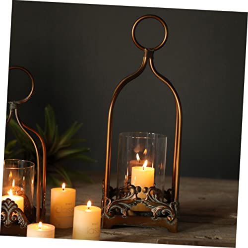 PRETYZOOM 1pc Hanging Iron Art Candle Holder Vintage Style Candlestick for Home Decor Restaurant Wedding for Enhancing Ambiance