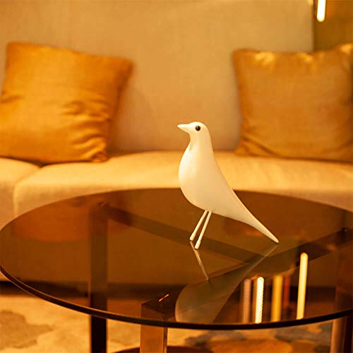 Mid Century Sculpture House Bird - Office Decor Desk Dove Ornament Arts Gift Replica (White) - color: White
