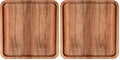 LorisArm 8" Acacia Wood Plate, Square Wooden Trays Serving Platter Dinner Server Tray Dessert Cookie Snack Fruit Serving Board. (Pack of 2) - size: 8" x 8" x 0.6" (Pack of 2)