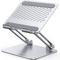 UGREEN Tablet Stand Holder for Desk Dual Rod Support Aluminum Tablet Holder Adjustable Multi-Angle Home Office Accessories Compatible with iPad Pro 13 12 11 10.5 Air Mini 5 4 3 2 Phone E-Reader Silver - color: Silver