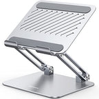 UGREEN Tablet Stand Holder for Desk Dual Rod Support Aluminum Tablet Holder Adjustable Multi-Angle Home Office Accessories Compatible with iPad Pro 13 12 11 10.5 Air Mini 5 4 3 2 Phone E-Reader Silver - color: Silver
