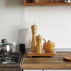 Small Acacia Wood Bathroom Tray Pedestal Stand Farmhouse Kitchen Decor Decorative Wooden Riser Soap Dish Sponge Holder for Vanity, Counter, Sink, 9" x 5.75" - size: 9" x 5.75" x 1.18"