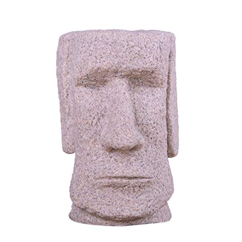 ULTNICE Modern Sculpture Decor Pen Holder for Desk Decorative Pencil Holder and Small Statue Resin Ornament for Office Desktop Organization and Home Adornment