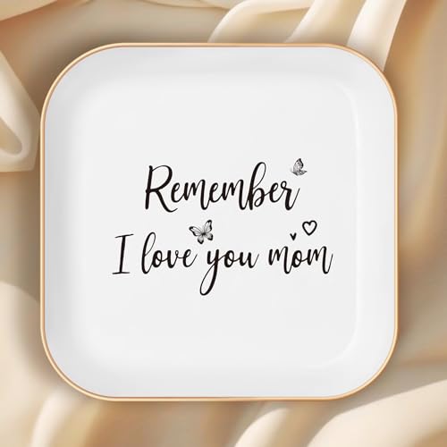 Birthday Gifts for Mom – Jewelry Tray with Heartfelt Message, Thoughtful Thanksgiving Gifts for Mom, Moms Birthday Gift Ideas, Trinket Jewelry Dish for Rings and Jewelry - style: Mom