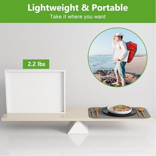Youpehom Bed Tray Table with Folding Legs,Bamboo Breakfast in Bed for TV Table,Tray,Eating,Snack Tray,Laptop Computer (White, Large) - color: White, size: Large