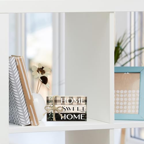 Mini Decorative Books For Home Decor, Small Wood Book Stack For Table Decor, Home Decor Book For Living Room Mantel, Farmhouse Stacked Books Decorative（L35） - color: Green Leaves home