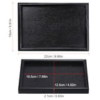 PATIKIL Wood Serving Tray 9x6 Inch Outer Base, Rectangular Decorative Platter for Home Decor Kitchen Table Candle Holder, Black - size: 9x6 Inch