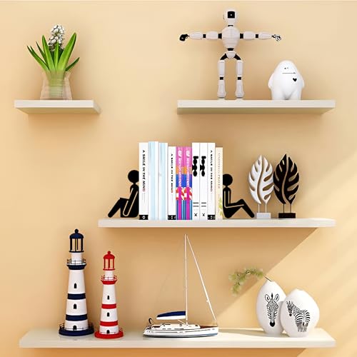 Bookends Metal Book Ends, Abstract Readers Decorative Bookends for Bookshelf, Book Organizer for Desk Home Office School Bookshelf Decor, Black - 1 Pairs - color: Abstract Readers