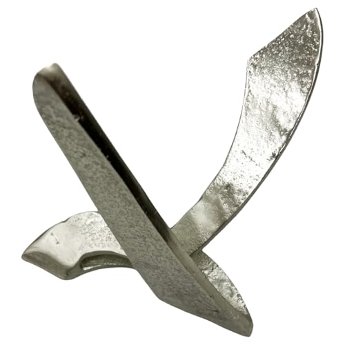 Bergamo Art 9 Inch Tall Decorative Handmade Aluminum Abstract Sculpture - color: Nickel