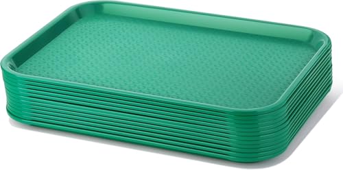 New Star Foodservice Fast Food Tray, Set of 12 (Green, 10 by 14 Inch) - color: Green, size: 10 by 14-Inch