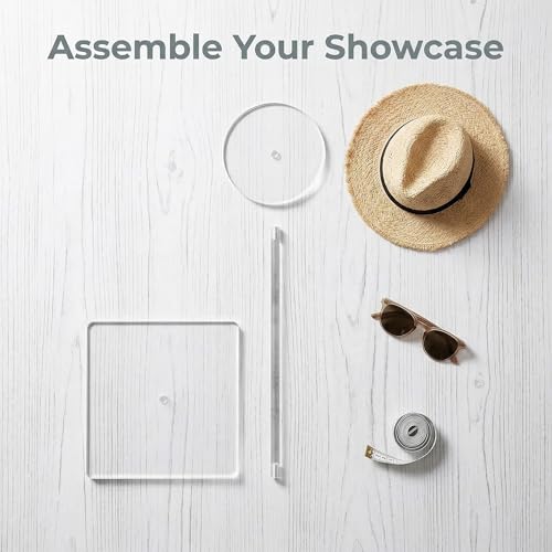 Acrylic Hat Organizer & Wig Stand, Clear Hat Rack Display Stand, Cap Holder for Baseball Caps, Wig Holder, Mask Stand, Helmet Stand, Collectibles, Dresser Display (3.9x5.9x14 Inch - size: Large (3.9x5.9x14 Inch）