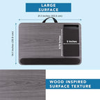 LAPGEAR Home Office Pro Lap Desk with Wrist Rest, Mouse Pad, and Phone Holder - Gray Woodgrain - Fits up to 15.6 Inch Laptops - Style No. 91595 - color: Gray Woodgrain, size: Home Office Pro W/Wrist Rest