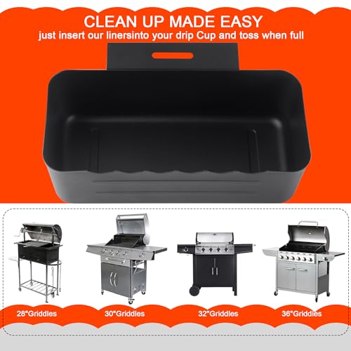 Grease Trap/Griddle Grease Catcher/Drip Tray/Grease Cup Replacement for Blackstone Grill,Grease Catcher for Black Stone Griddle 17, 22, 28, 30 & 36 inches. - color: Drip Tray