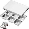 Stainless Steel Ice Cube Trays with Lid, Easy Release Durable Metal Ice Mold for Freezer, Ideal for Whiskey, Cocktails & Drinks (1 Pack) - color: 6-Cube Ice Tray - Pack of 1