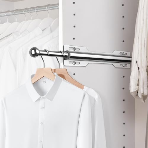 12" Valet Rod for Closet Pull Out (1 Pack, Chrome) - color: Chrome, size: 1 Pack