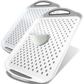 Large Nonslip Serving Tray with Handles, Silicone Grippy Dots Lap Food Trays for Eating, Dishwasher Safe Serve for Breakfast Dinner Snack Fruit Appetizers Beverage, Rectangular, Set of 2, White - color: White
