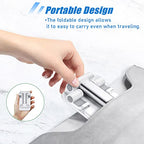 2 Pcs MT-6 Cell Phone Holder, Adjustable Angle and Height, Anti-Slip Silicone Pad, Foldable and Portable, Compatible with 4-8 Inch Devices - color: White