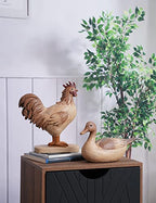 HAUCOZE Duck Statue Animal Figurine Decor Modern Home Sculpture Gift for Living Room Bedroom Table Desk 11.0 Inch