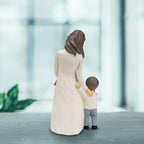 kullder Mother and Son Figurines Statues, Mom Gifts from Son, Mother of The Groom Gift, Mothers Day, Christmas, Birthday Gifts for Mom, Boy & Moms Sculptures, Memorial Gift for Loss of Child - color: Mother and Son Figurines
