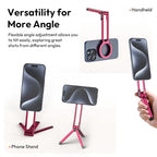 ULANZI MA30 Magnetic Phone Tripod Stand for iPhone - Aluminium Maglock Smartphone Mini Tripod Pocket Cell Phone Stand Strong Magnet Quick Mount Compatible with iPhone 17 16 15 14 13 12 Series, Red - color: Red