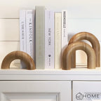Wooden Arch Decor Set of 3 - Shelf Decor Aesthetic for Coffee Tables, Bookshelves, & Entryways - Acacia Wood Japandi Home Decor Accents - Modern Decorative Objects
