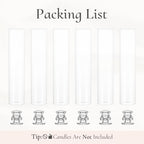 Glass Hurricane Candle Holder: 12" Tall Candlestick Holder Bulk with Cylinder Windproof Cover Set of 6 Clear Taper Candle Holders for Wedding Party Birthday Christmas Decor - size: 12" H - 6 Pcs