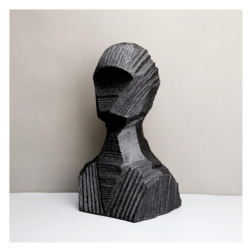 Cool Stuff to Put on Shelves Sculptures Decoration Modern Abstract Art Deco Sculpture Figures Items for Living Room Bedroom Office Table Room Decor Aesthetic(Black E) - color: Black E