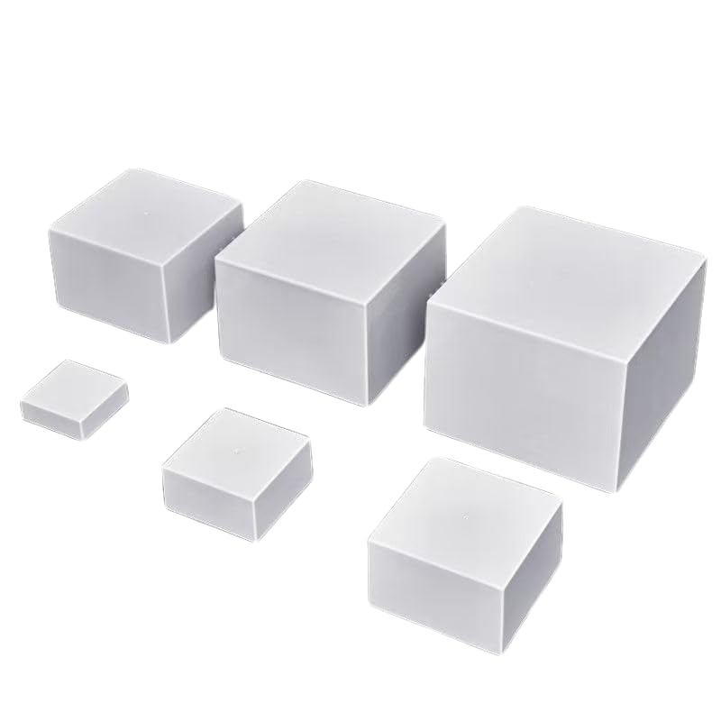 Moen Acrylic Nesting Stand Display Cube Box with Hollow Bottom 6 Pcs Pitcher Boxes for Display (Whith) - color: Whith