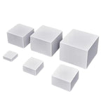 Moen Acrylic Nesting Stand Display Cube Box with Hollow Bottom 6 Pcs Pitcher Boxes for Display (Whith) - color: Whith