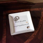 HOME SMILE Friends Gifts for Women Her Ring Trinket Dish Jewerly Tray-A True Friendship is a Journey Without an end-Birthday Gifts for Friends Female - style: Friend