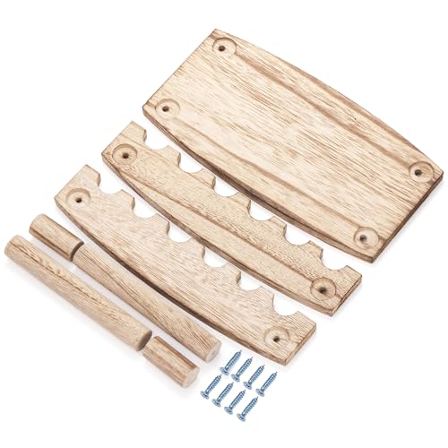 SOUJOY 4 Pack Wood Pen Display Stand, 6-Slot Pen Holder Rack, Eyebrow Pen Stand, Makeup Brush Rack Organizer for School Office Home Store