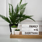 Sweet Home Decorative Book Stack for Farmhouse, Rustic Tiered Tray Decor, Family Wooden Book Decor for Living Room Table Shelf, Housewarming Gifts - 30