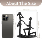 Sziqiqi Anniversary Wedding Gifts for Couple: 6th Anniversary Iron Gift for Her Him Husband Wife - 1 Year Wedding Gifts for Engagement Christmas Valentines Birthday - Couple Sculptures for Home Decor - style: Proposal