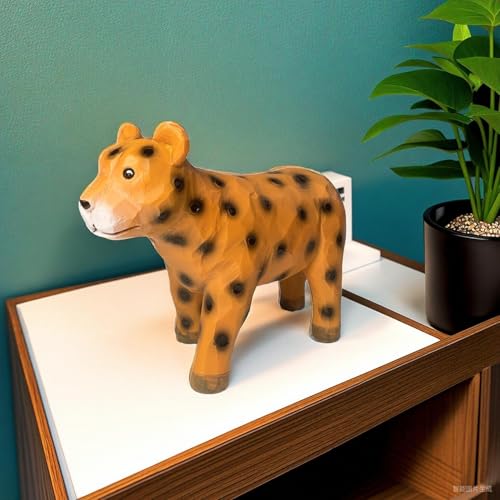 Safari Animal Figurines, leopard figurine, Wild Animal Statues, Hand Painted Jungle Animal Sculptures, Educational & Decorative Wild Life Figures, African animal sculptures decor - color: Leopard