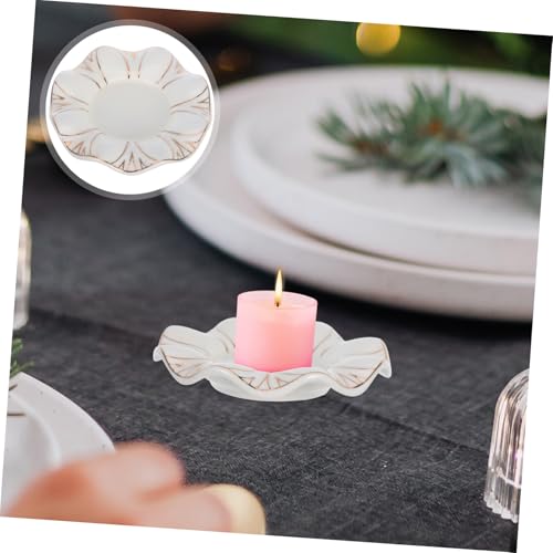 Levemolo Minimalist Ceramic Tealight Candle Holder Small and Table Centerpiece for Wedding