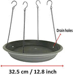 Bird Seed Catcher Tray Platform Feeder Hanging Tray Fits Most feeders Catches Most Falling Seed and Husk Great for Attracting Birds Outdoors, Backyard, Garden - Black